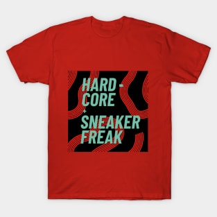 Hard-core Sneaker Freak with Paolo Veronese Green Typography T-Shirt